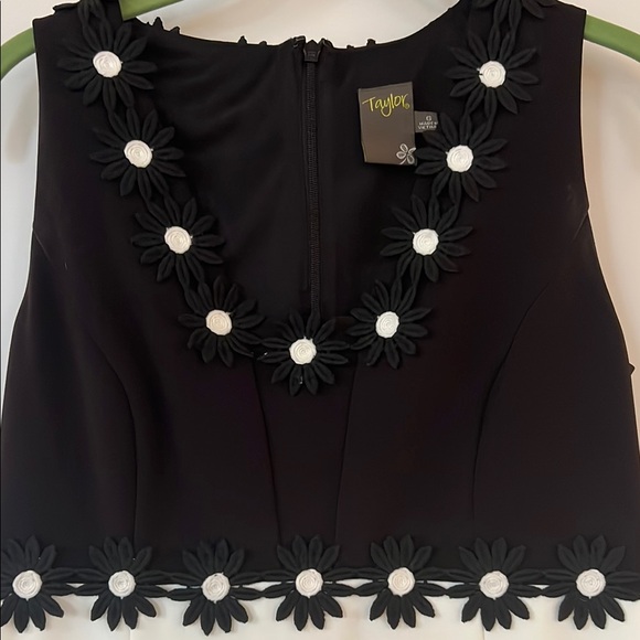 Taylor Sheath Mini Dress Black and Cream Cocktail - Picture 3 of 8